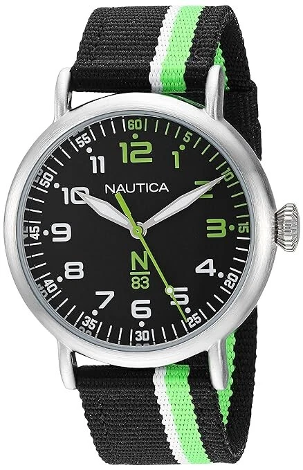 Nautica N83 Men's Watch Japanese Quartz Wakeland Fabric Strap Wrist Ls913 SUPERB