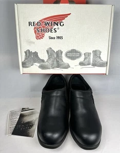 NEW In Box RED WING Made USA 2333 Women's Size 8D Black Slip-on Steel Toe Work - Picture 1 of 14