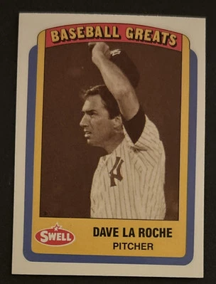 1990 年 Swell 棒球伟人 Dave LaRoche 108 天使双胞胎小熊印第安投手 状况极佳 — 第 1/2 张图片