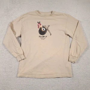 Playboy Club Shirt Mens Medium Tan Long Sleeve Tokyo Japan Anime Graphic 2022 - Picture 1 of 10