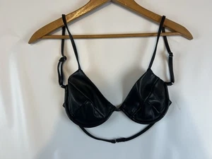 Tiger Mist Faux Leather Underwire Bra XXS Womens - Bild 1 von 15