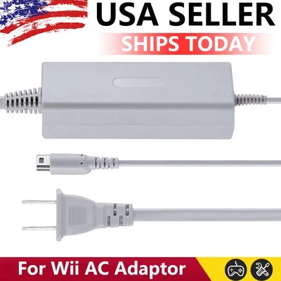 AC Adapter Charger Power Supply Cord Cable for Nintendo Console Wii WⅡ US PLUG - Image 1 of 4