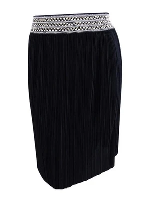 Женская трапециевидная юбка с блестками MSK (L, черная) - Изображение 1 из 2