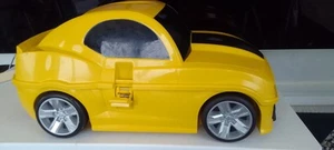 Racing Car Kids Pull Along Suitcase Luggage Case Bag Yellow - Picture 1 of 9