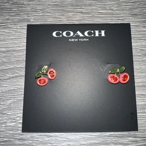 Orecchini Coach GT ciliegia rossa - Foto 1 di 3