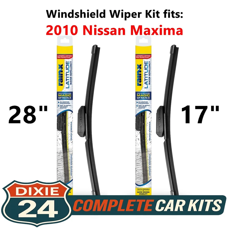 Rain-X Latitude 2-n-1 Windshield Wiper Kit fits: 2010 Nissan Maxima (28" & 17") - Изображение 1 из 4