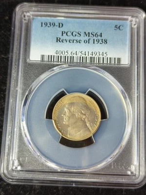 1939-D 5c PCGS Reverse Of 1938 MS64 - 54149345 - Image 1 of 4