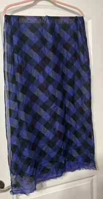 Vera Bradley мягкий холодильник шарф альпийский буйвол чек синий и черный * новый с ярлыками * - Изображение 1 из 4