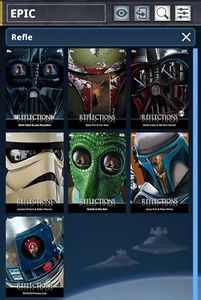 Star Wars Card Trader 2015 Reflections Set (Greedo, Boba, Vader, R2, Jango) - Picture 1 of 8