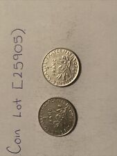 Old FRANCE Coin Lot - 1960 - 1 Franc x 2 coin lot. free shipping. great value!! 