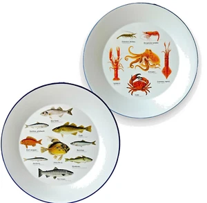 Sea Life - Juego de 2 placas de esmalte importadas de regalo República Reino Unido - Imagen 1 de 8