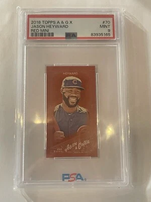 2018 Topps Allen And Ginter X Jason Heyward Red Mini PSA 9 5/5 - Image 1 of 2