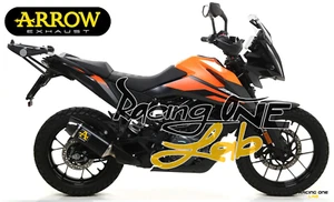 EXHAUST MUFFLER SILENCER ARROW INDY RACE ALUMINIUM DARK FOR KTM 390 ADVENTURE - Picture 1 of 1