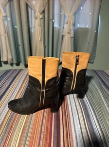 Fratelli Rossetti boots 37.5 Tan & Black Leather Boots - Picture 1 of 7