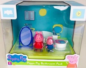 Brand New Peppa Pig Bathroom Pack Playset Bathtime Fun With Peppa & George 3+ - Picture 1 of 14