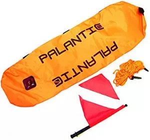 Palantic Scuba Diving Spearfishing Nylon Torpedo Float with Dive Flag - Picture 1 of 12