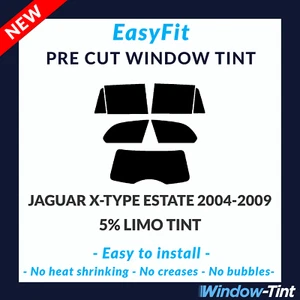 EasyFit Static Pre Cut Tint For Jaguar X-Type Estate 2004-09 - 5% Limo Rear - Picture 1 of 3
