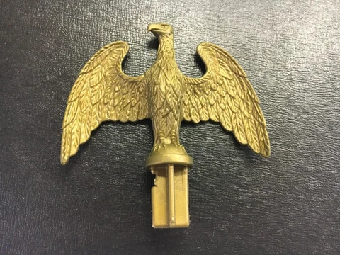 Vintage AMERICAN Eagle Finial Flag Pole Topper Brass Tone Plastic Cover