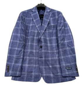 NEU Peter Millar Herren Sola Fensterscheibe kariert Jacke Sport Mantel blau Größe 40R Neu mit Etikett - Bild 1 von 3