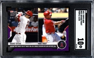 2021 Topps Now 841 Shohei Ohtani SGC 10 GEM MINT Mike Trout Purple 14/25 - Bild 1 von 1