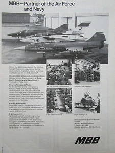 6/1977 PUB MBB PANAVIA TORNADO F-104G STARFIGHTER F-4 PHANTOM II ORIGINAL ANZEIGE - Bild 1 von 1
