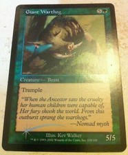 Foil Giant Warthog - Judgment - Magic: The Gathering - MTG