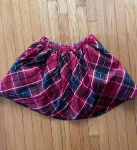 Janie and Jack Tartan Plaid Silk Holiday Skirt - Size 4 - Picture 1 of 9