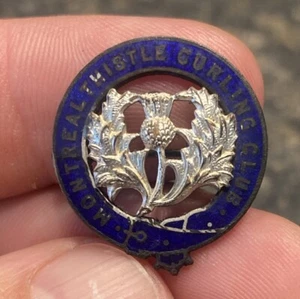 RARO Pin de rizado de cardo de Montreal Curling Club MONTREAL Canadá C esmalte - Imagen 1 de 6