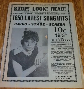 Lot 7 Vintage Song Books 30's -40's Big Song Magazine-Song Hits-Liberty Songster - Picture 1 of 7