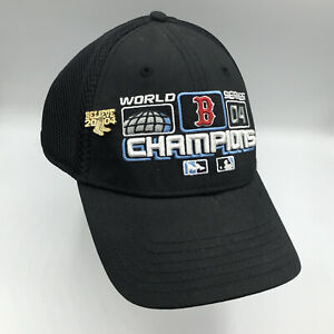 Boston Red Sox 2004 World Series Champions Stretch Locker Room Hat w Pin New Era