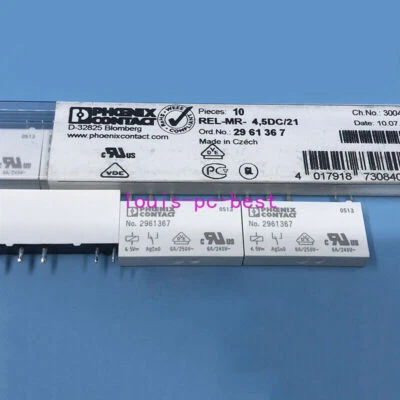 1PCS PHOENIX CONTACT NO.2961367 4.5VDC Solid State Relay 5Pins 6A 250V - Image 1 of 4