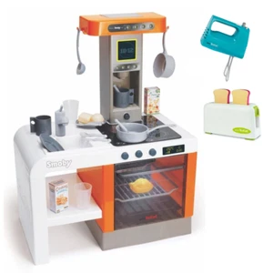 Toy Kitchen Smoby Tefal Cheftronic Compact Play Sounds w/ 24 Accessories - Picture 1 of 10