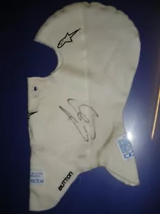 Jenson Button used Brawn GP nomex balaclava *Signed* - Picture 1 of 2