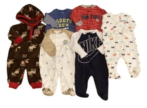 Lote de 3 meses para dormir para bebés niños Carters Nike Little Brother camiones de bomberos... - Imagen 1 de 10