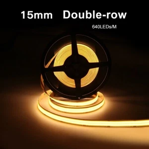 Ultra Bright COB LED Strip Light 24V 15mm Width 640Led/M For Aluminium Channel - Picture 1 of 16