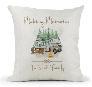 Cojín de autocaravana Making Memories personalizado, regalo de caravana familiar, abuelo Nan - Imagen 1 de 4