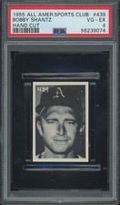 1955 All-American Sports Club #439 Bobby Shantz PSA 4 VG-EX VERY RARE