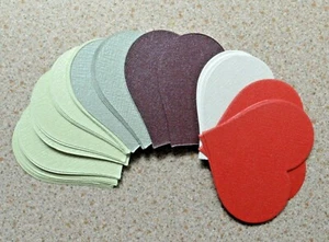 30 surtidos de tarjetas en forma de corazón de lino perla - salidas para artesanías 70 mm x 62 mm NUEVO - Imagen 1 de 1