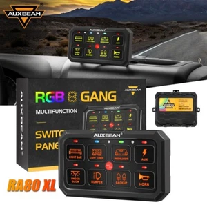 AUXBEAM 8 Gang RGB Switch Panel Control Led Light Bar Pods RA80 XL System Car - Picture 1 of 12