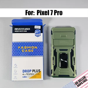 Funda para Pixel 7 Pro - Verde Oliva | Cubierta de Cámara | Soporte de Anillo y Soporte - Imagen 1 de 22