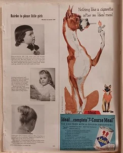Pubblicità vintage divertente ideale cibo per cani 1/2 pg novembre 1958 rivista migliori case e giardino - Foto 1 di 1