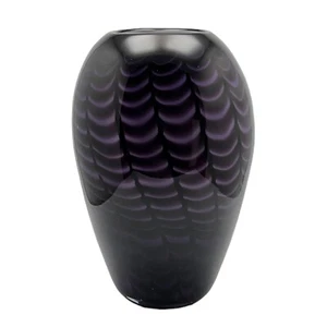 Murano ? Case Glass Vase Festoon Purple Art Glass Ground Punt 10-7/8 - Picture 1 of 7