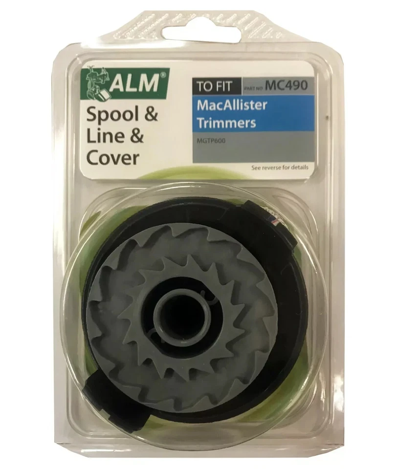 FITS MACALLISTER TRIMMER SPOOL LINE GARDEN GT2836 GT3037 MGTP600 & COVER MC490 - Image 1 of 1