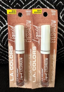 2pk SOMBRA DE OJOS LÍQUIDA AUDAZ ACABADO BRILLO CREMOSO CENTAVO COBRE LA COLORS - Imagen 1 de 5