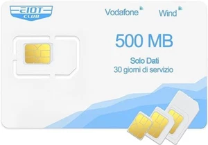 SIM Prepagata Senza Contratto, Carta SIM Compatibile Con Rete Vodafone & Wind, S - Foto 1 di 12