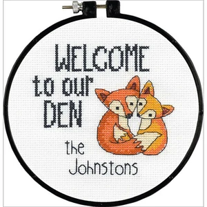 Dimensions Learn a Craft Counted Cross Stitch Kit ~ Welcome to Our Den #72-74881 - Picture 1 of 4