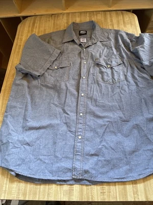 key denim pearl snap shirt XXL  - Image 1 of 3