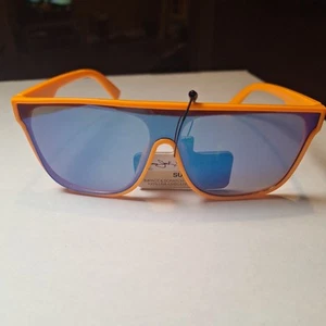 Occhiali da sole Panama Jack Flattop arancione fluo surf adulti lenti a specchio nuovi con etichette - Foto 1 di 7