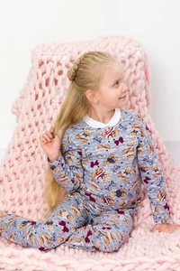 Girls’ Button-Up Pajama – Soft Fabric & Cute Prints, Demi-season, Nosi svoe ... - Picture 1 of 6