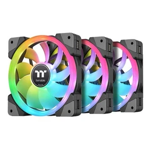 3 Pack 140mm Thermaltake SWAFAN 14 ARGB Swappable Blades, 9 Blade, 500-2000rpm - Photo 1/1
